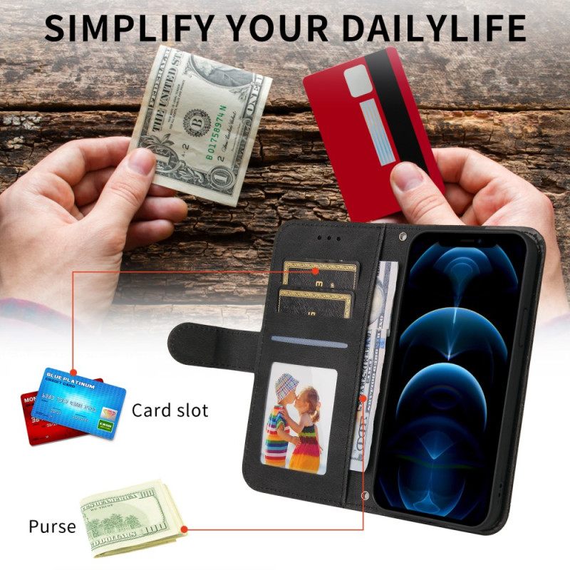 Folio-hoesje Vivo X300 Pro Telefoonhoesje Suède-effect Met Klinknagels