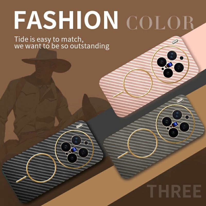 Hoesje Vivo X300 Pro Koolstofvezeltextuur Bescherming Hoesje