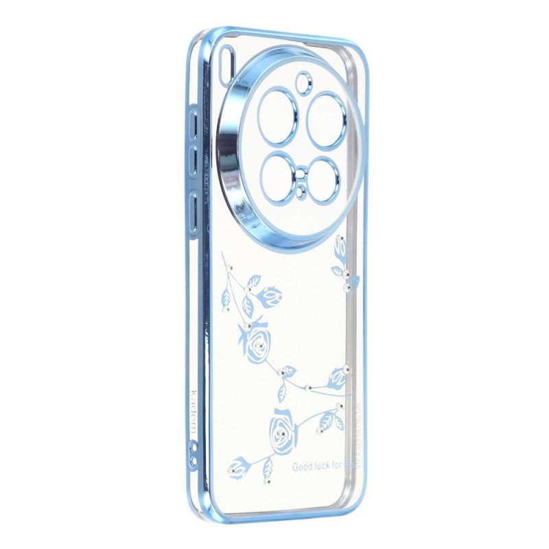 Hoesje Vivo X300 Pro Strass-steentjes En Eeuwige Bloemen