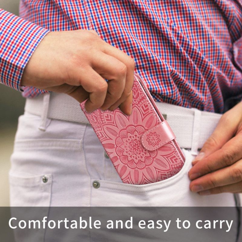 Leren Hoesje Vivo X300 Pro Zonnebloempatroon