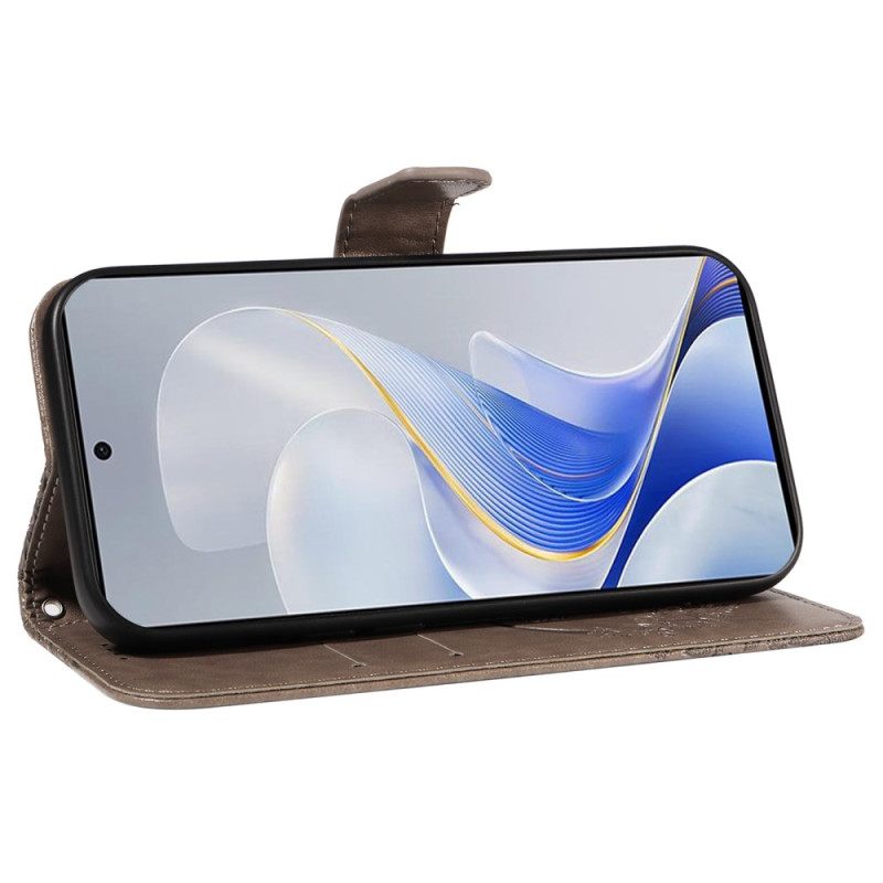 Flip Case Leren Vivo V40 5g Grafische Vlinder