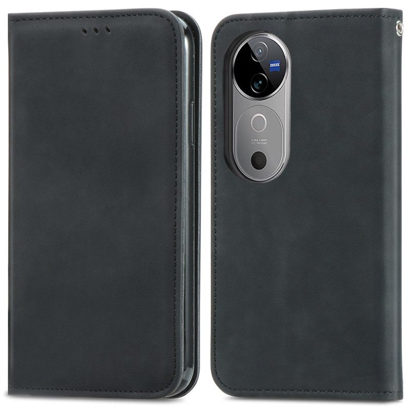 Folio-hoesje Voor Vivo V40 5g Suède-effect