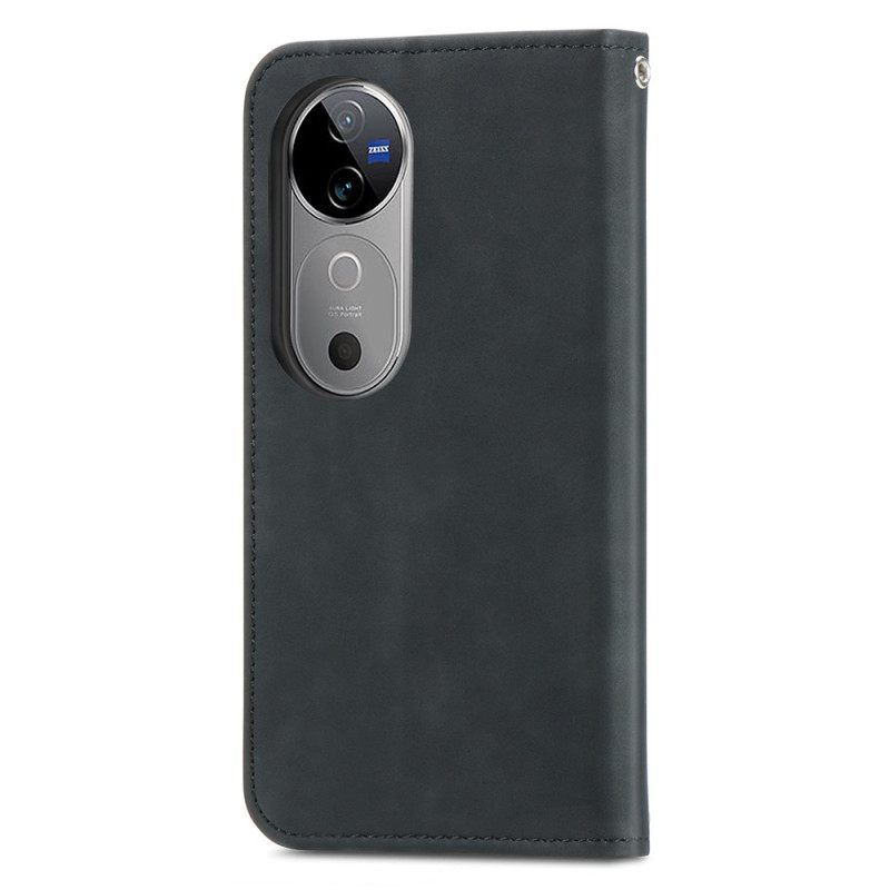 Folio-hoesje Voor Vivo V40 5g Suède-effect