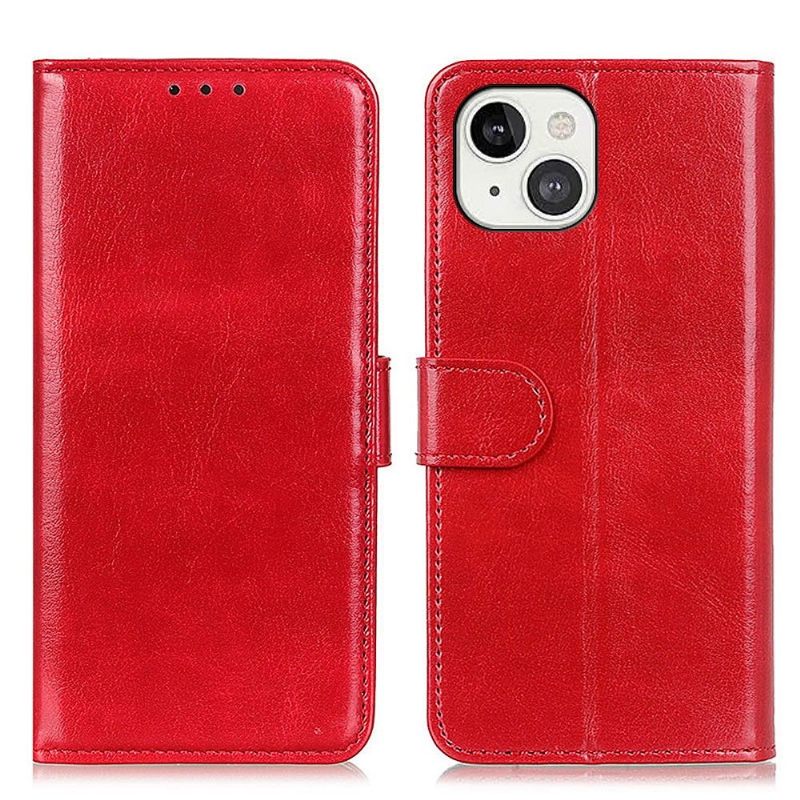 Cover voor iPhone 13 Folio-hoesje Ondersteuningsfunctie Van Kunstleer