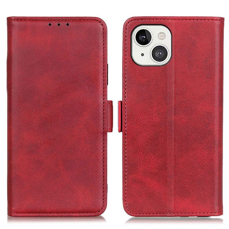 Cover voor iPhone 13 Portemonnee Mat Kunstleer