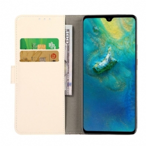 Flip Case voor iPhone 13 Bloemen En Vlinder Illustratie