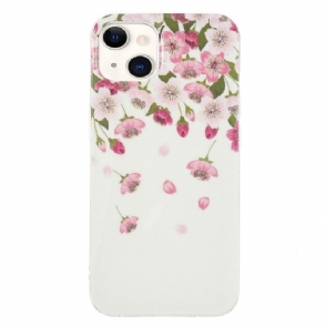 Hoesje voor iPhone 13 Fluorescerende Bloemen
