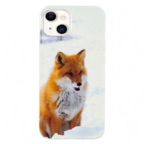 Hoesje voor iPhone 13 Fluorescerende Rode Vos