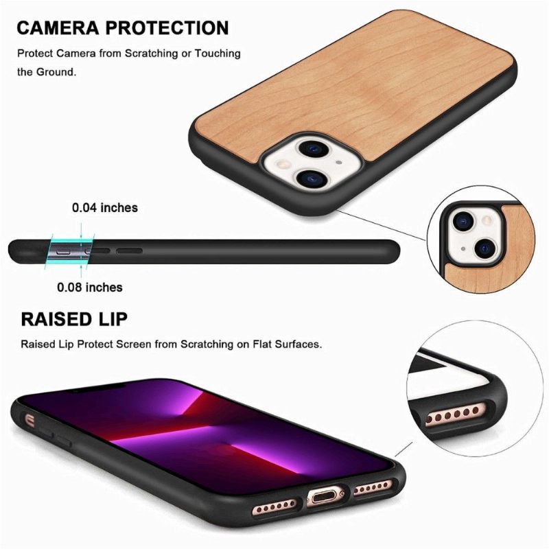 Hoesje voor iPhone 13 Premium Hout - Lichtbruin
