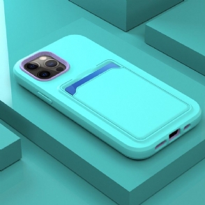 Hoesje voor iPhone 13 Pro Soft Touch-kaarthouder