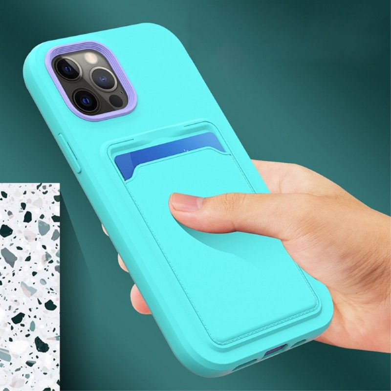 Hoesje voor iPhone 13 Pro Soft Touch-kaarthouder