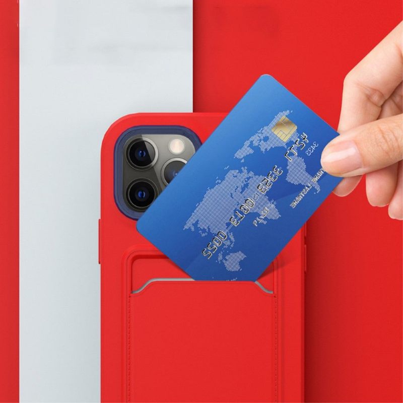 Hoesje voor iPhone 13 Pro Soft Touch-kaarthouder