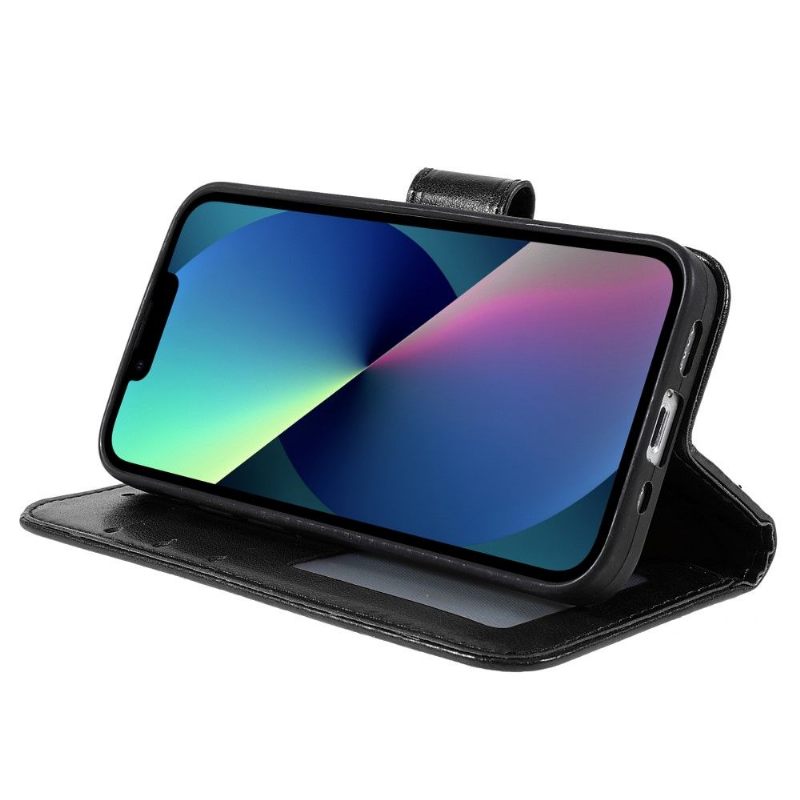 Leren Hoesje voor iPhone 13 Bescherming Folio-hoesje Kaarthouder Met Klep