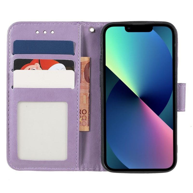 Leren Hoesje voor iPhone 13 Bescherming Folio-hoesje Kaarthouder Met Klep