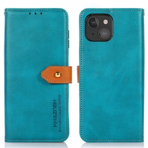 Leren Hoesje voor iPhone 13 Khazneh Tweekleurig Kunstleer