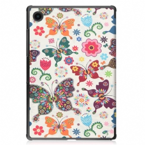 Cover Samsung Galaxy Tab A8 (2021) Slimme Vlinders En Bloemen