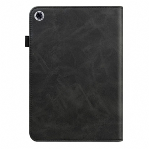 Samsung Galaxy Tab A8 (2021) Lines Retro Leren Effect Cover