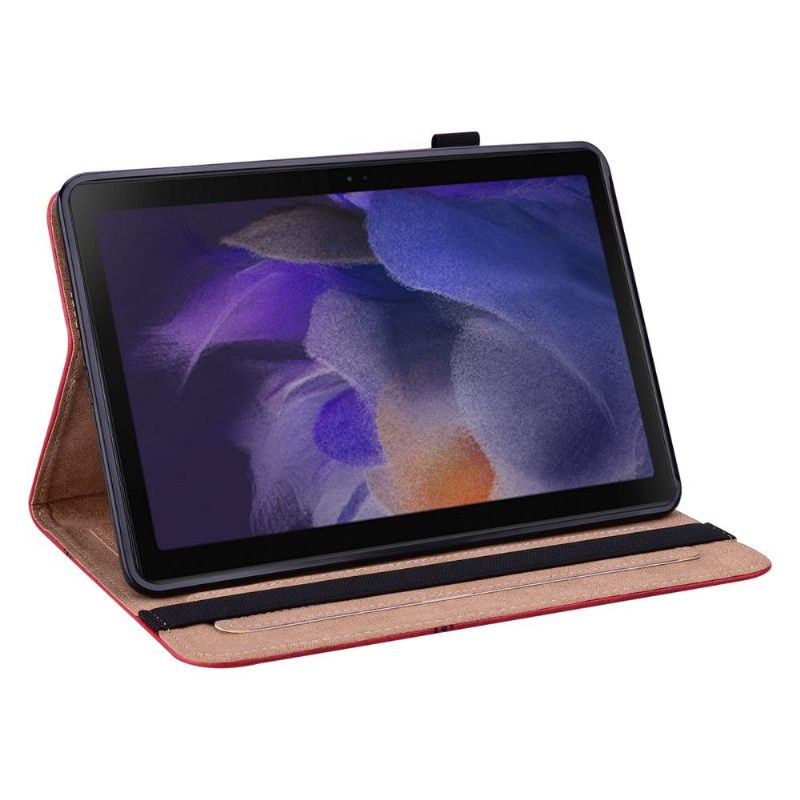 Samsung Galaxy Tab A8 (2021) Lines Retro Leren Effect Cover