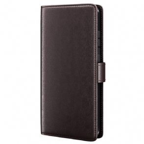 Folio-hoesje voor iPhone 15 Plus Echt Leer