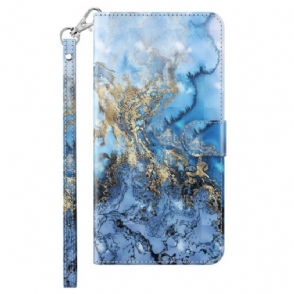Folio-hoesje voor iPhone 15 Plus Met Ketting 3d-ontwerp Met Riem