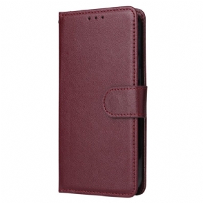 Folio-hoesje voor iPhone 15 Plus Met Ketting Klassieke Lederen Stijl Met Riem
