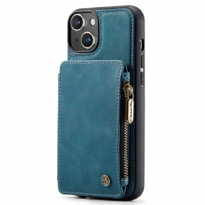 Hoesje voor iPhone 15 Plus Portemonnee Leren Caseme Portemonnee-stijl