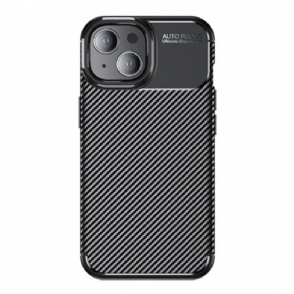 Telefoonhoesje voor iPhone 15 Plus Koolstoftextuurvezel