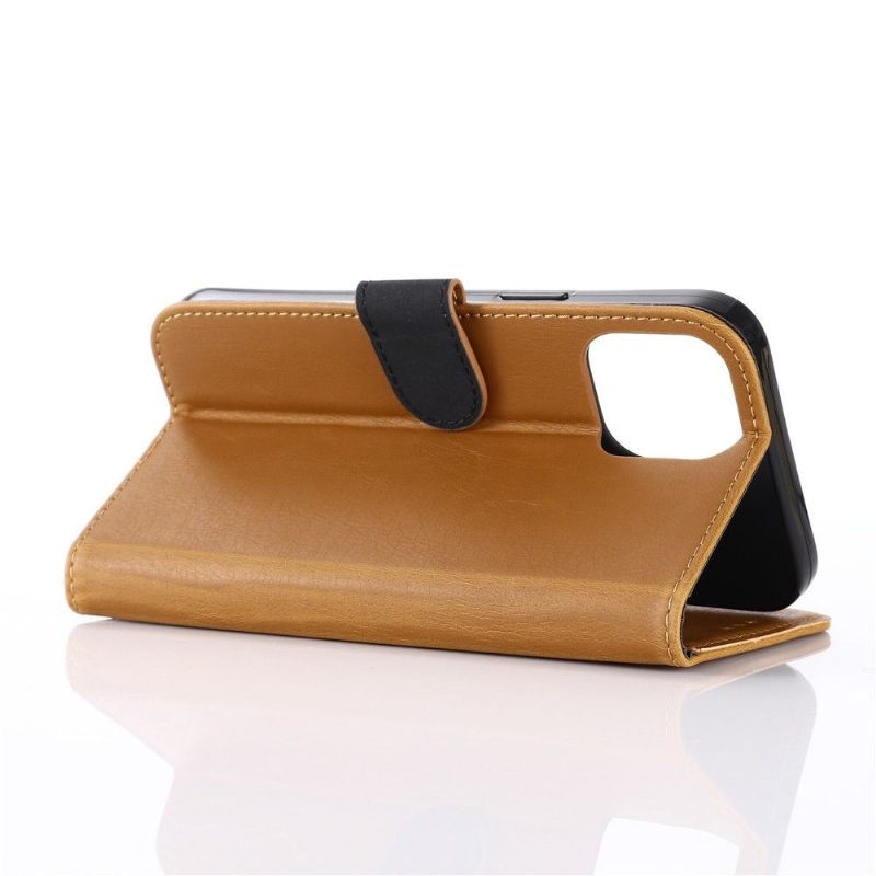 Cover voor iPhone 13 Pro Max Folio-hoesje Retro Kunstleer