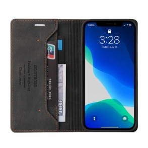 Flip Case voor iPhone 13 Pro Max Gq.utrobe Kunstleer Retro