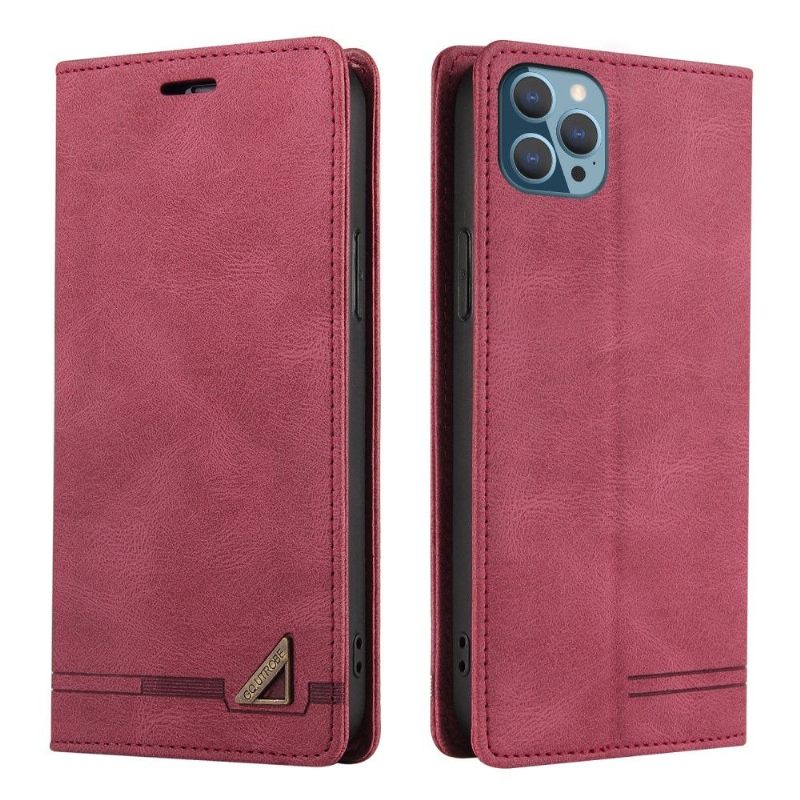 Flip Case voor iPhone 13 Pro Max Gq.utrobe Kunstleer Retro