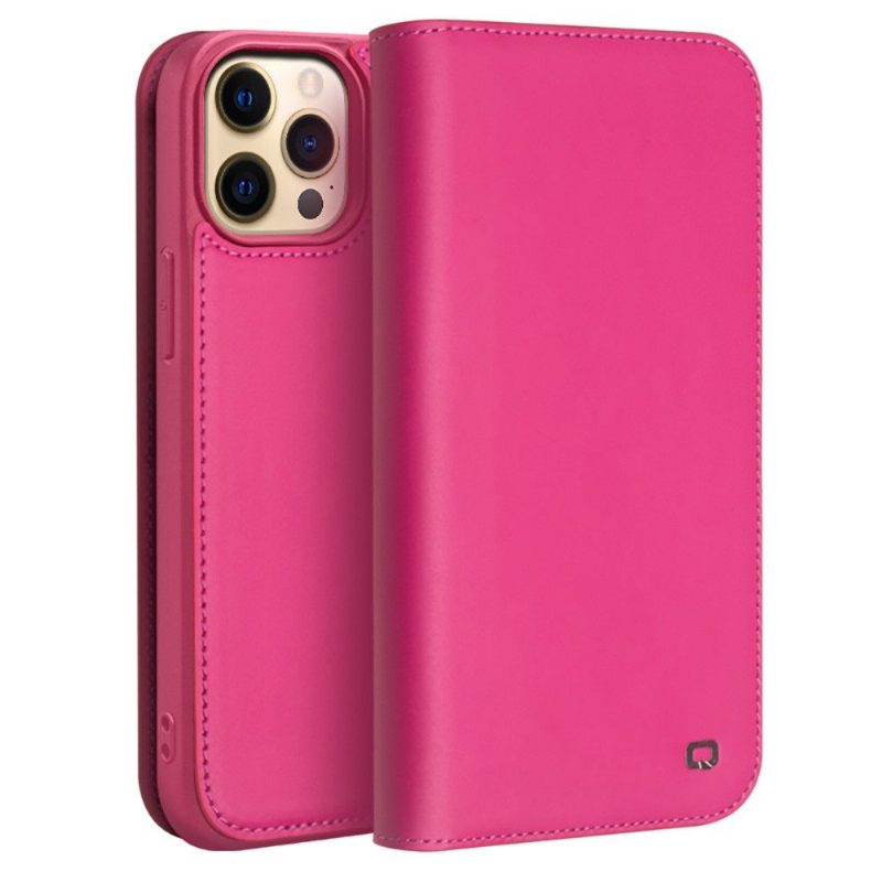 Folio-hoesje voor iPhone 13 Pro Max Anti-fall Handgemaakt Echt Leer