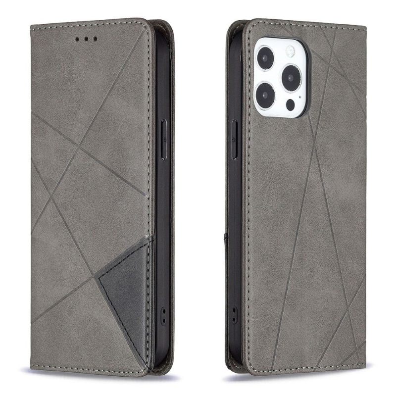 Folio-hoesje voor iPhone 13 Pro Max Célinia Stijl Lederen Kaarthouder