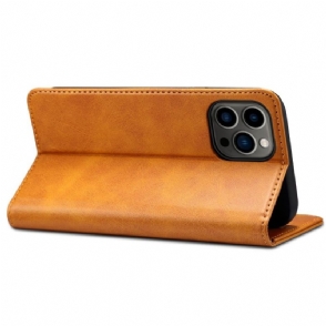 Folio-hoesje voor iPhone 13 Pro Max Flip Style Leer