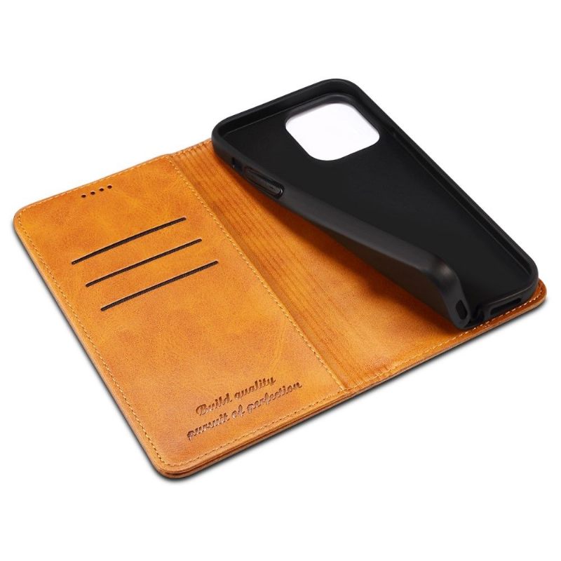Folio-hoesje voor iPhone 13 Pro Max Flip Style Leer
