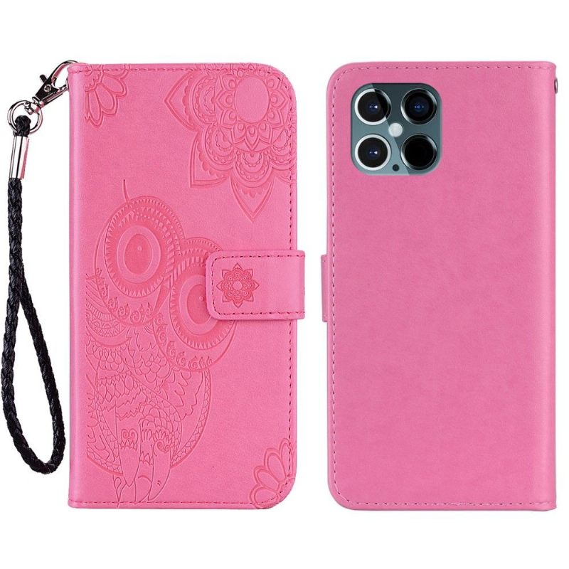 Folio-hoesje voor iPhone 13 Pro Max Uil In Reliëf