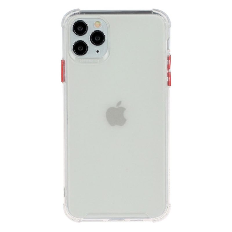 Hoesje voor iPhone 13 Pro Max Anti-fall Half Transparant Met Gekleurde Knopen