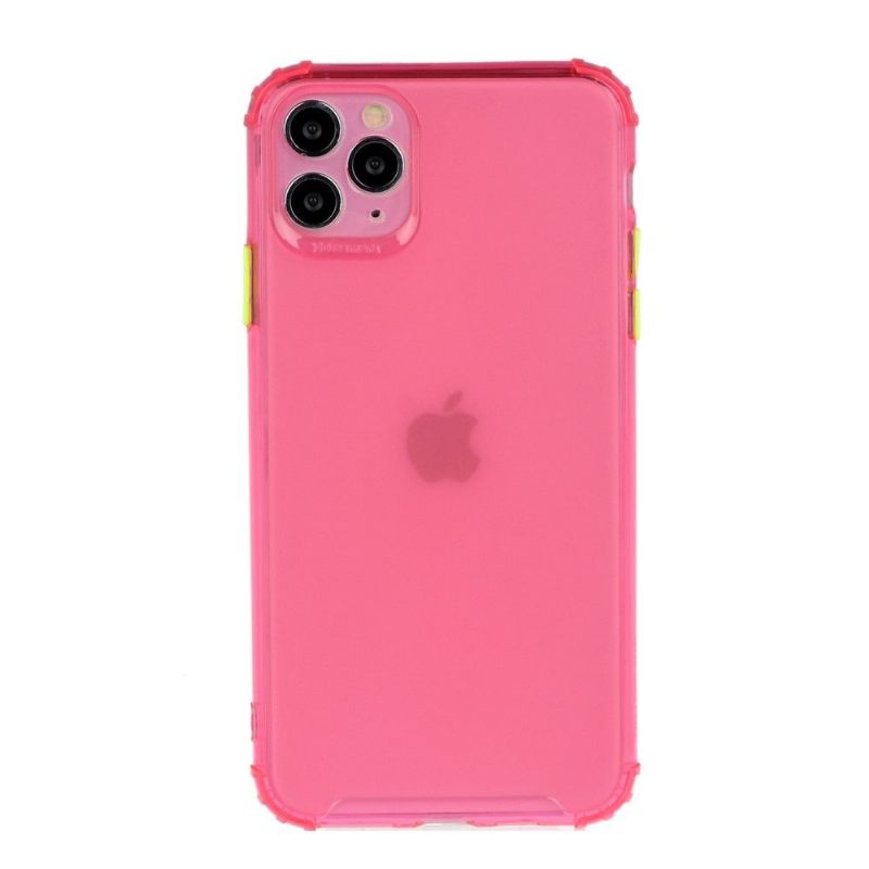 Hoesje voor iPhone 13 Pro Max Anti-fall Half Transparant Met Gekleurde Knopen
