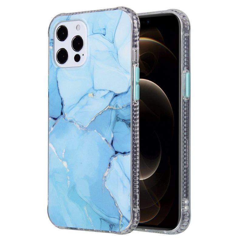 Hoesje voor iPhone 13 Pro Max Marmeren Knoppen Kleuren
