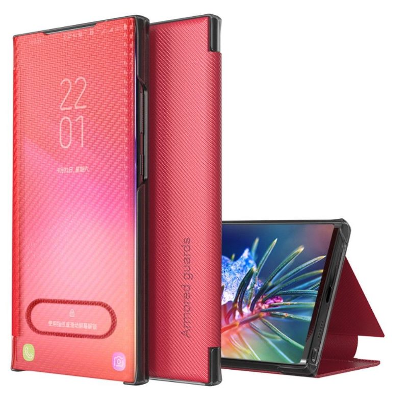 Telefoonhoesje voor iPhone 13 Pro Max Anti-fall Folio-hoesje Koolstofvezel