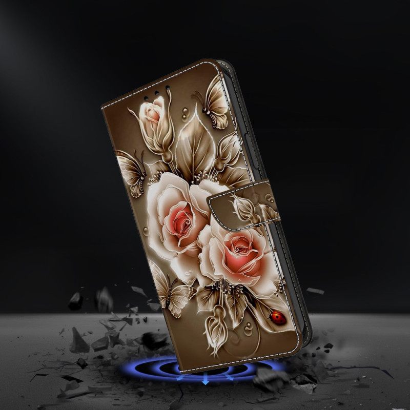 Bescherming Hoesje Samsung Galaxy S26 Plus Bruine Rozen