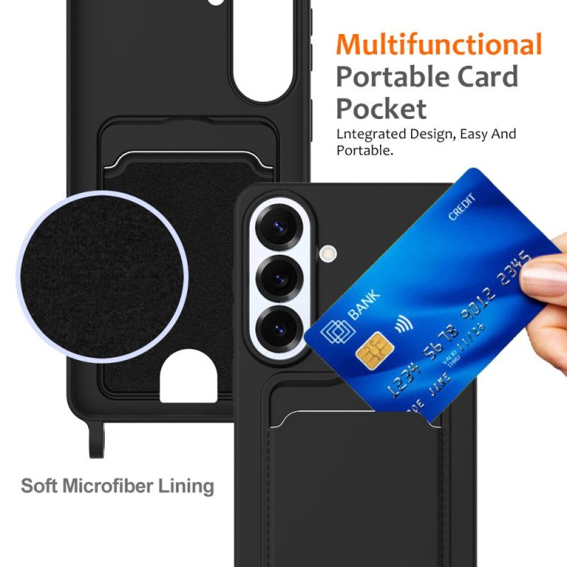 Case Hoesje Samsung Galaxy S26 Plus Telefoonhoesje Kaarthouder En Lanyard