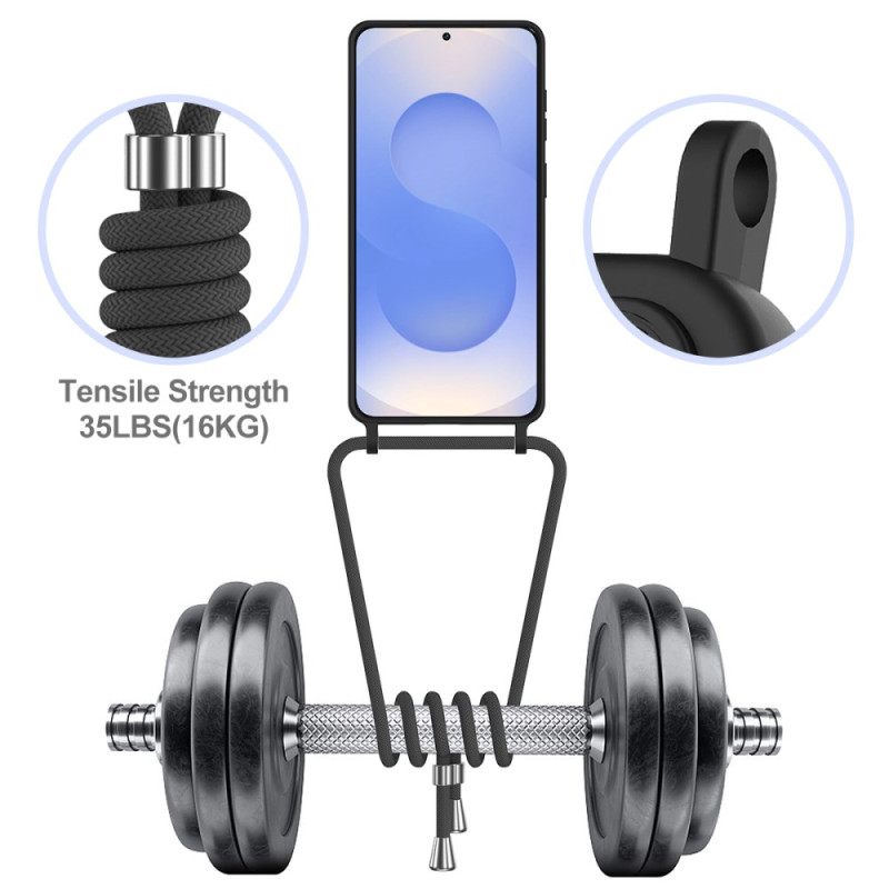 Case Hoesje Samsung Galaxy S26 Plus Telefoonhoesje Kaarthouder En Lanyard