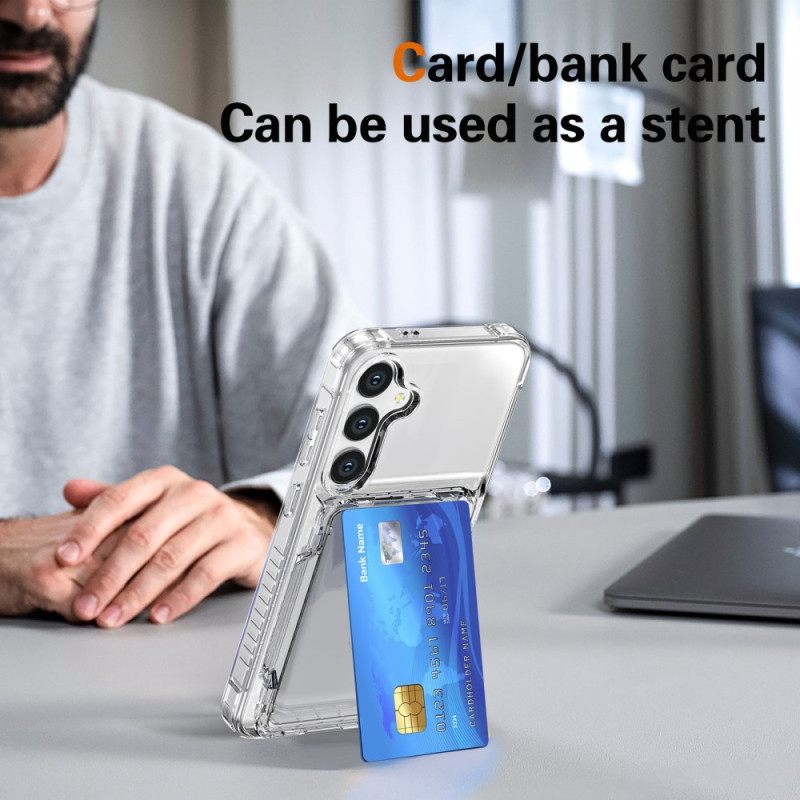 Cover Hoesje Samsung Galaxy S26 Plus Telefoonhoesje Transparante Kaarthouder En Standaard