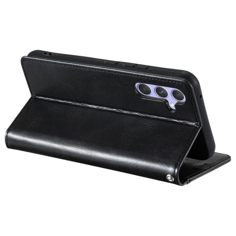 Flip Case Leren Samsung Galaxy S26 Plus 6 Kaartsleuven En Polsbandje