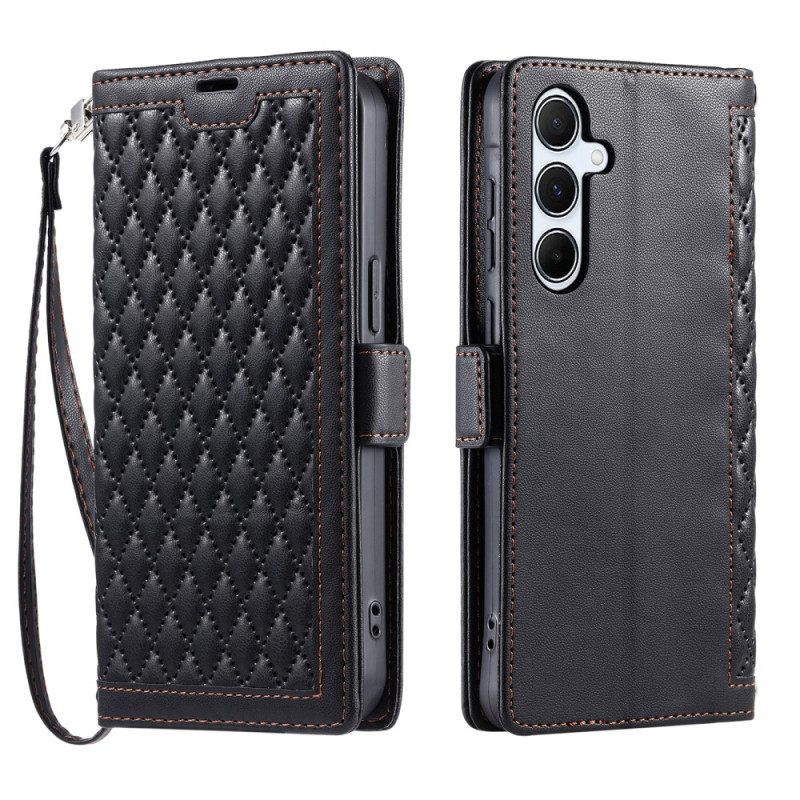 Flip Case Leren Samsung Galaxy S26 Plus Gewatteerd Vintage Design