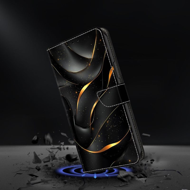 Flip Case Leren Samsung Galaxy S26 Plus Gouden Lint