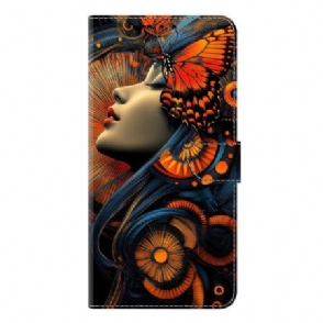 Flip Case Leren Samsung Galaxy S26 Plus Kunstvrouw