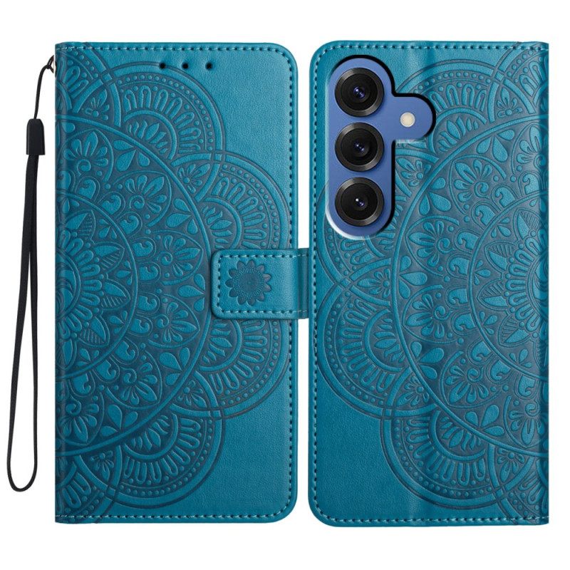Flip Case Leren Samsung Galaxy S26 Plus Mandala-gravure