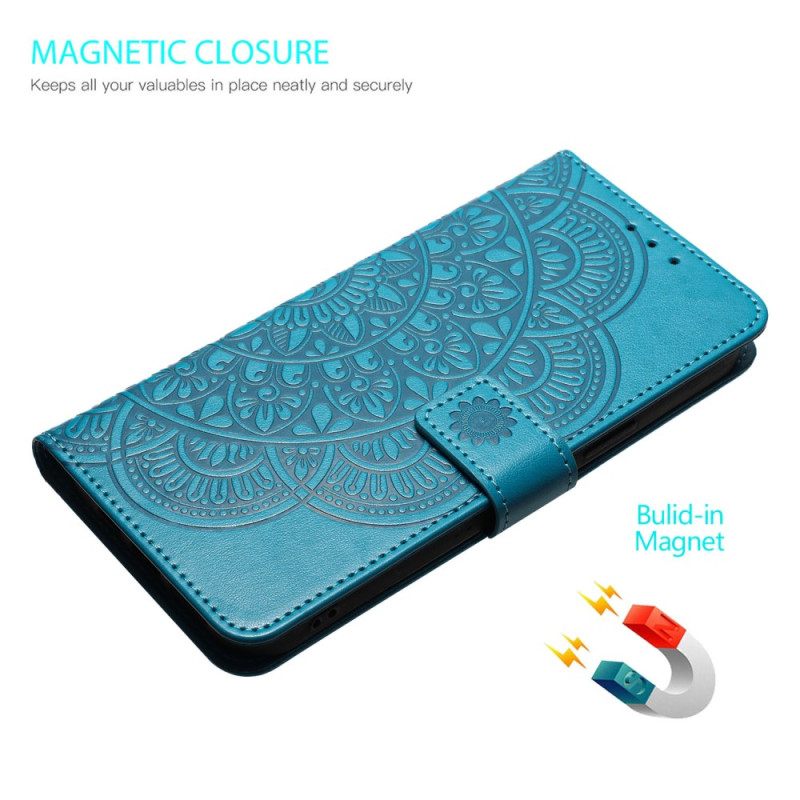 Flip Case Leren Samsung Galaxy S26 Plus Mandala-gravure