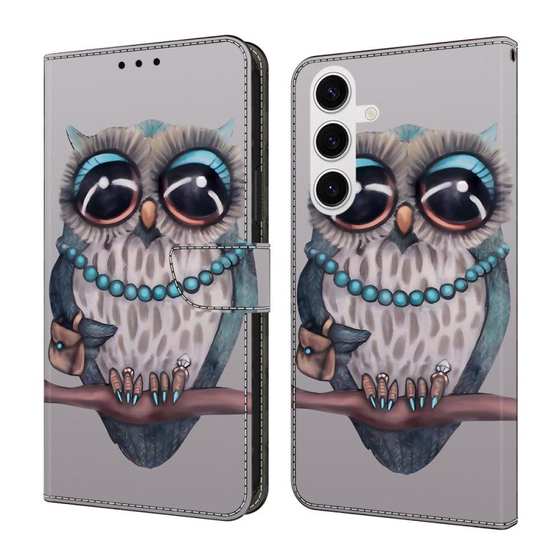 Flip Case Leren Samsung Galaxy S26 Plus Uilenketting